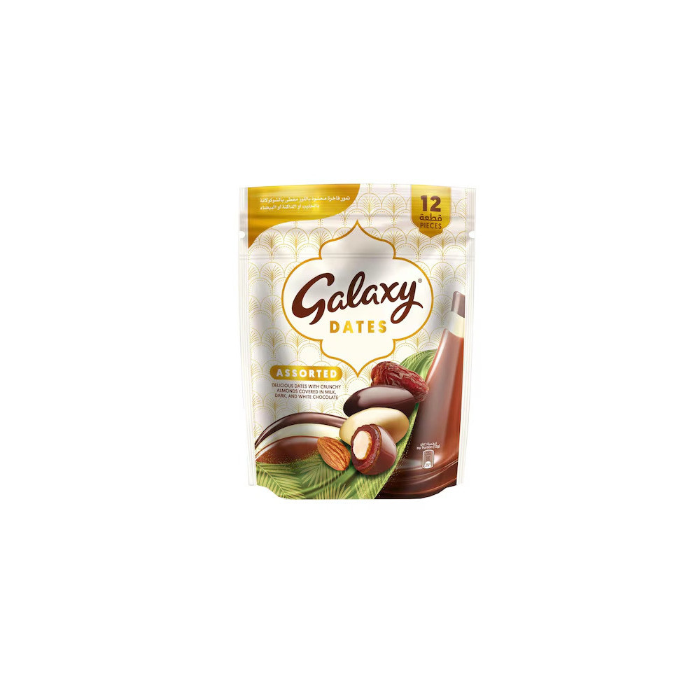 Galaxy Assorted Dates Covered in Chocolate, 12 pieces, 144 g