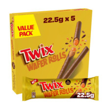 Twix Chocolate Caramel Wafer Rolls 22.5GmX5