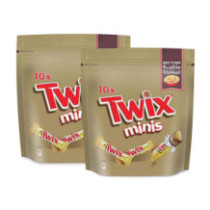 Twix Mini Chocolate Bars, 10 bars, 200 g, 2 pcs