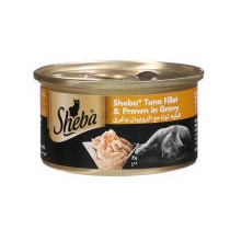 Sheba Soft Cat Food Tuna & White Fish in Gravy Box 85g
