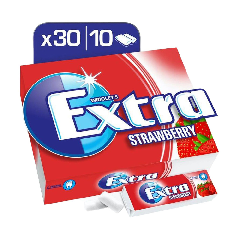 Wrigley's Extra Strawberry Flavour Gum 30 Pieces Pack