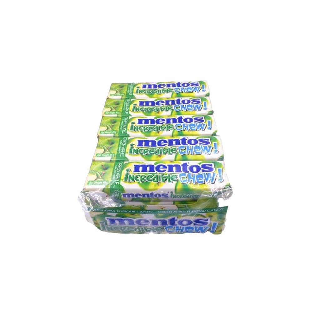 Mentos Incredible Chew Green Apple Flavor 20x45g