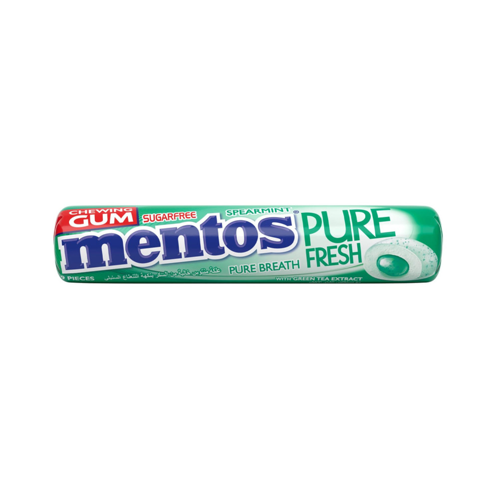 Mentos SugarFree Spearmint Chewables with Green Tea 15.75G