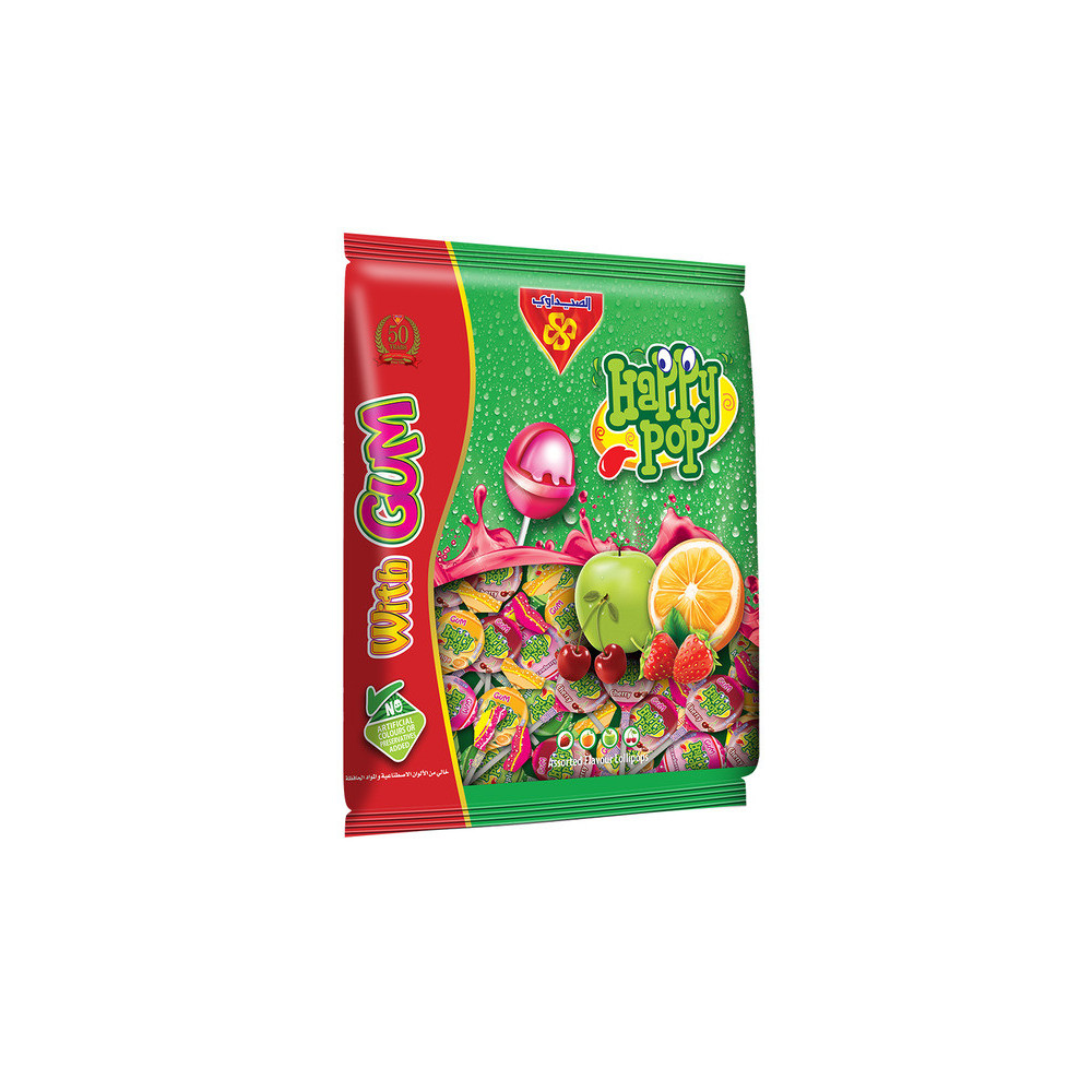 Alsaidawi Happy Pop Lollipop With Gum 10 11pcs