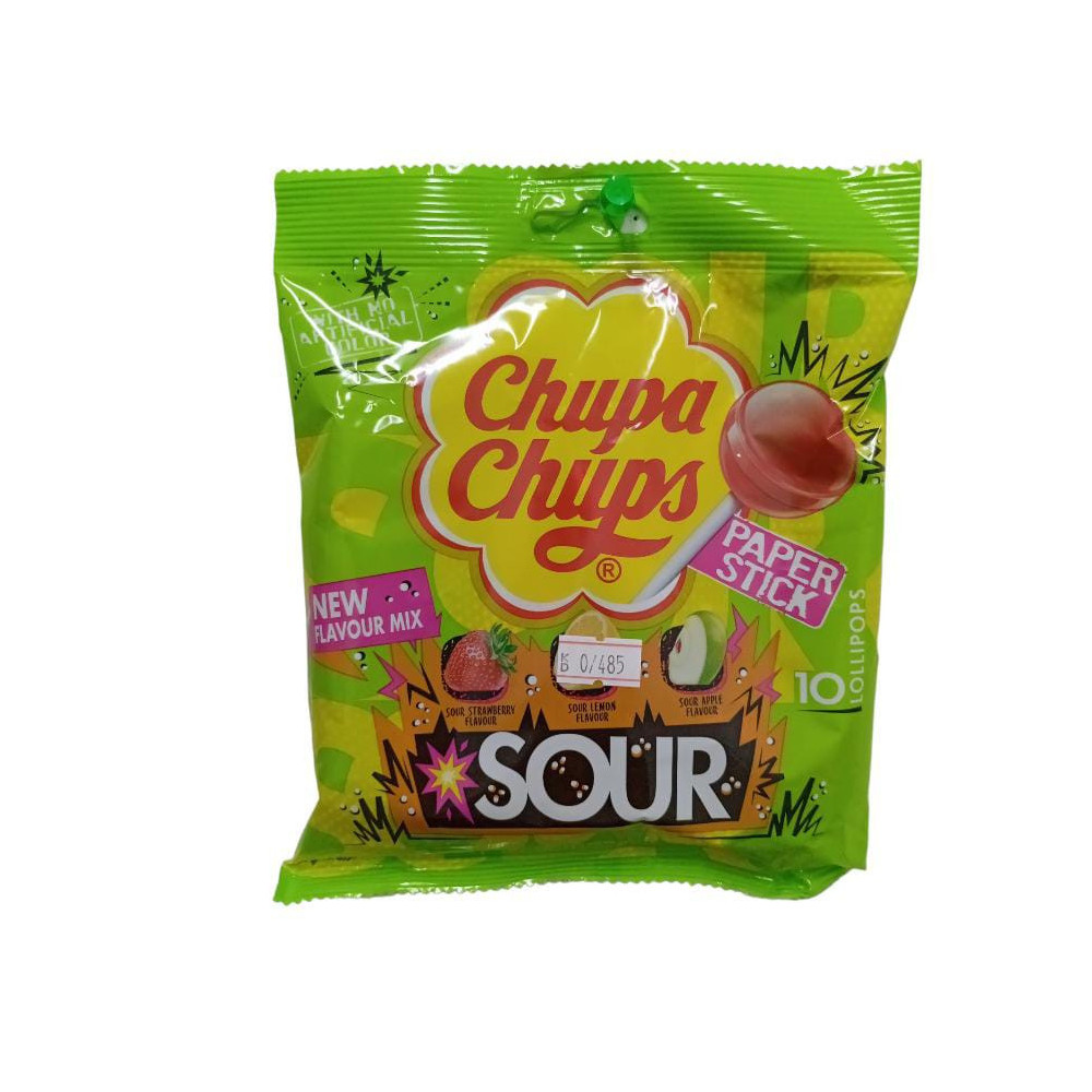 Chupa Chups Sour Lollipop 120g