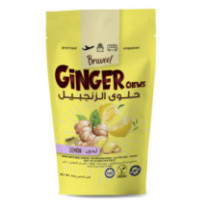 BRAVOO GINGER CHEWS LEMON 63 GRM