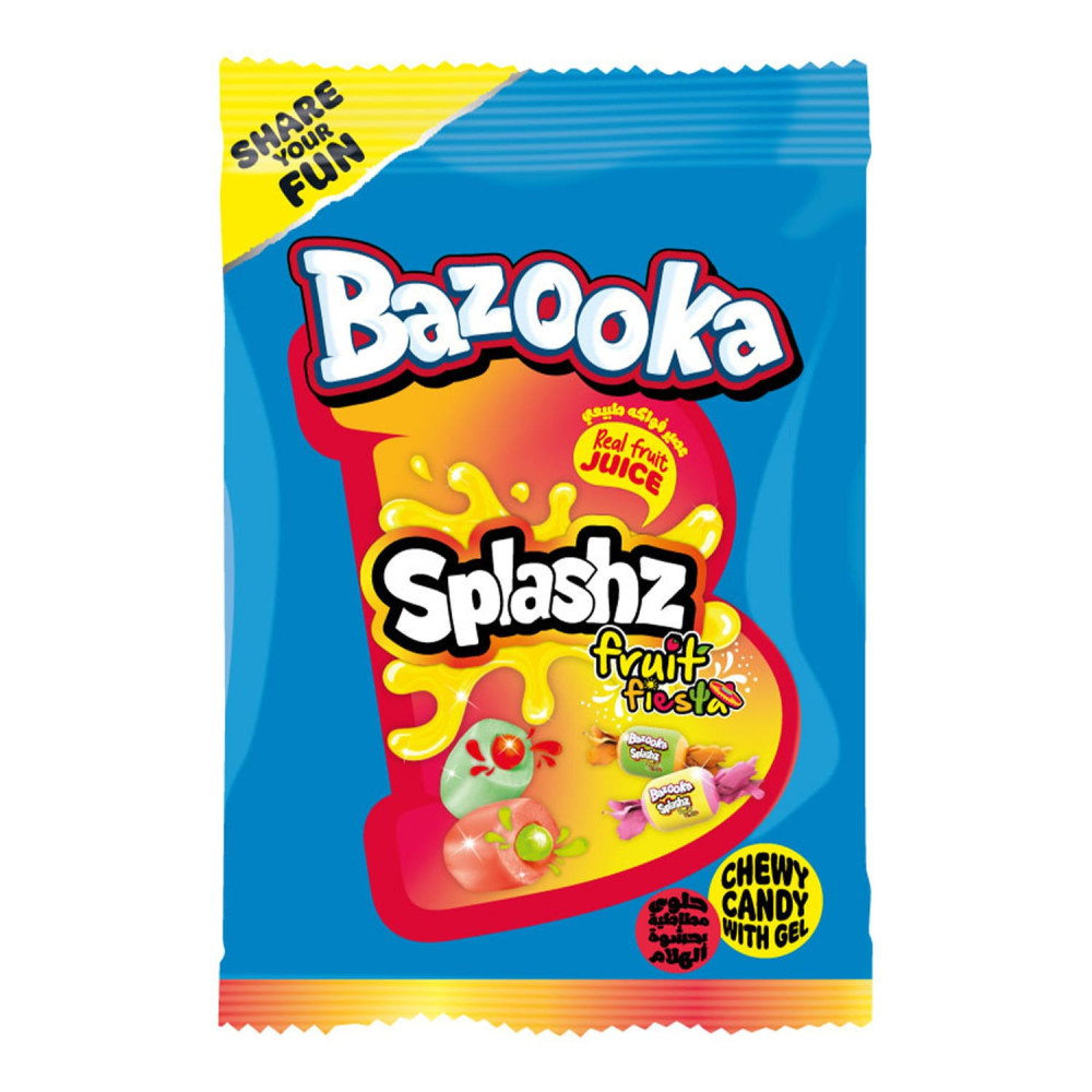 BAZOOKA SPLASHZ FRUIT FIESTA 120 GRM