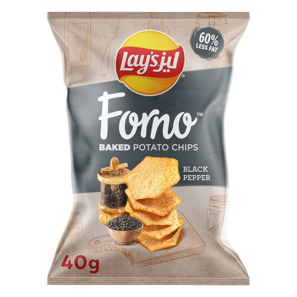 Lay's Forno Cheese Flavored Baked Potato Chips 40g Black Pepper Flavored Baked Potato Chips 40g
