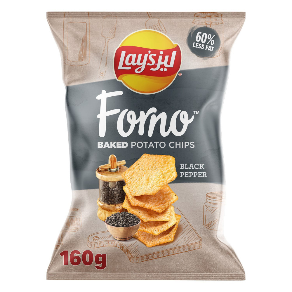 Lay's Forno Black Pepper Flavored Baked Potato Chips 160g