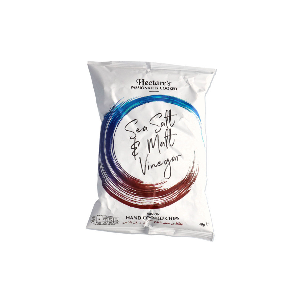 Hectors Sea Salt & Malt Vinegar Chips 40g