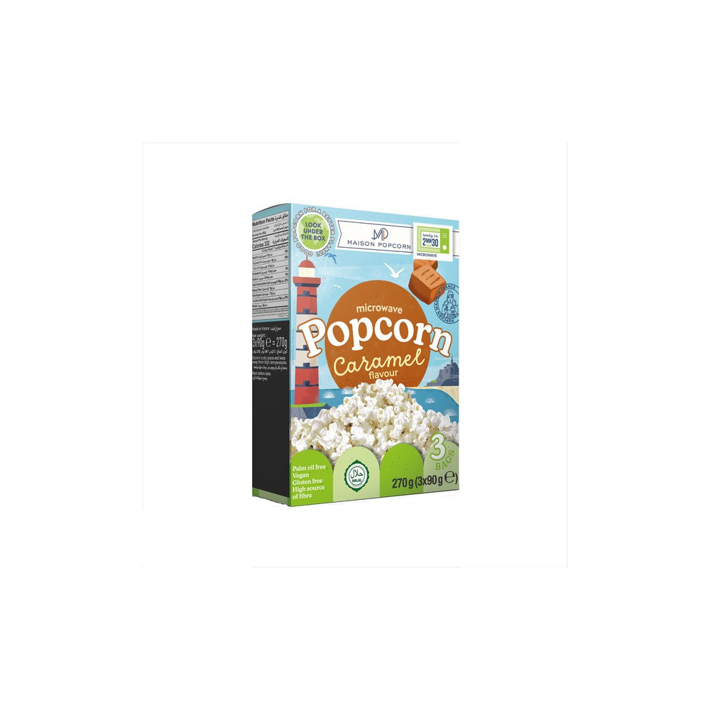 MAISON microwave popcorn caramel flavour 90g x 3pcs