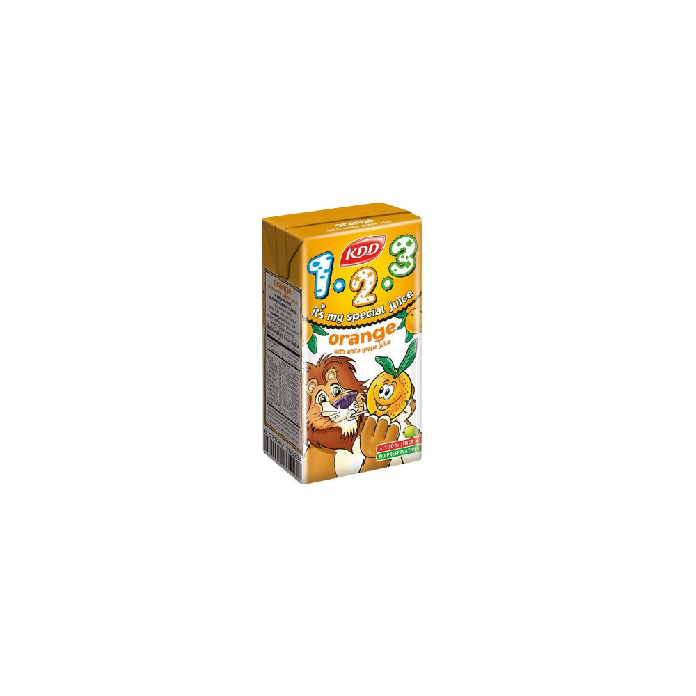 KDD, Orange Nectar White Grape Sugar Free 125 ml