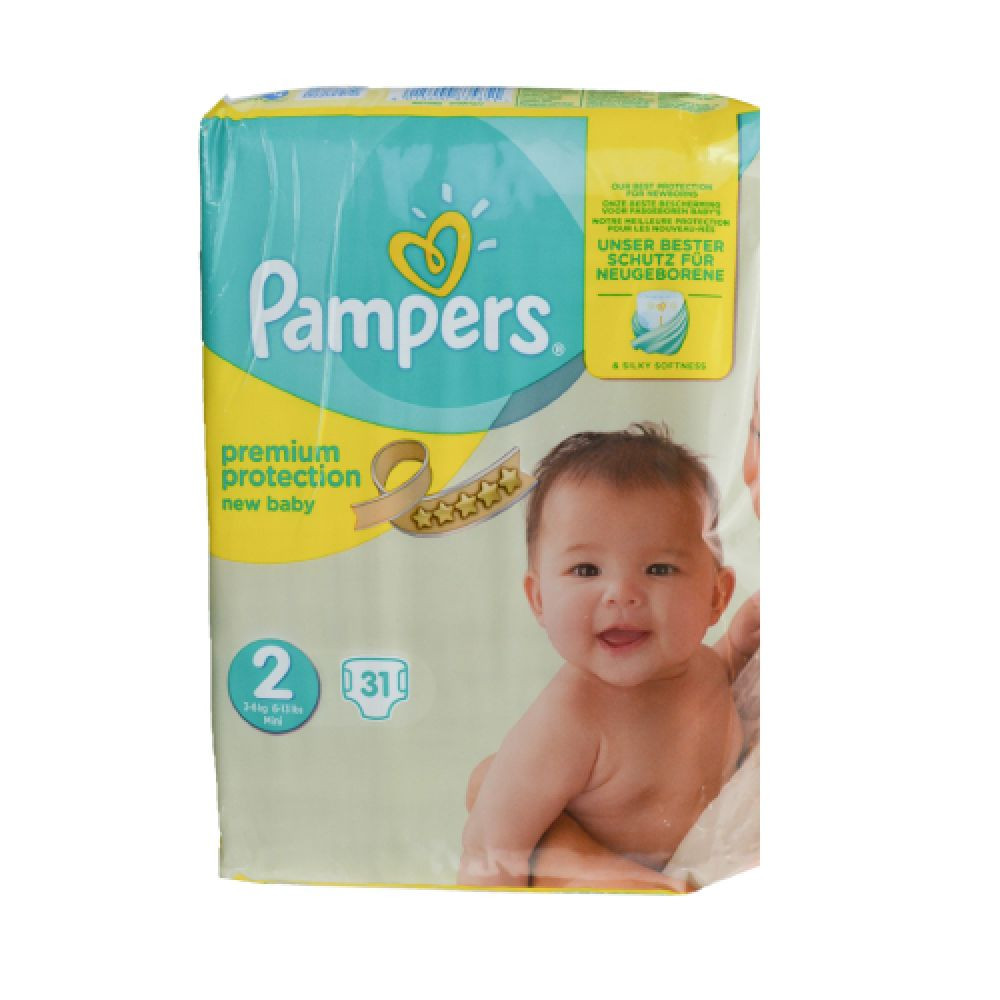 Pampers Premium Protection Size 2 Baby Diapers Pack of 31