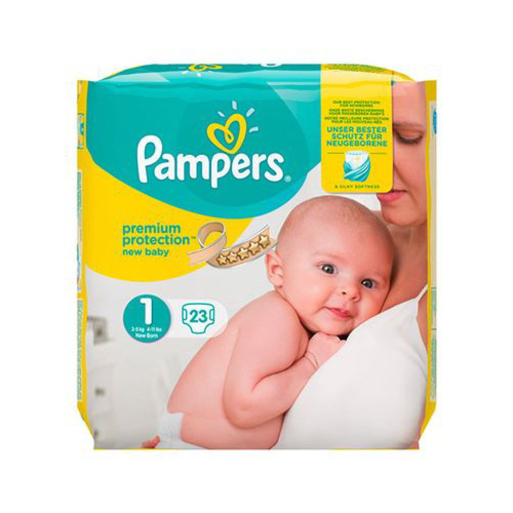 Pampers Premium Protection New Baby Diapers, Size 1 (2-5kg