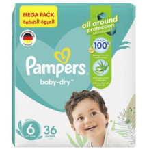 Pampers Baby Dry Jumbo Pack XXL 36 Pack Size no.6