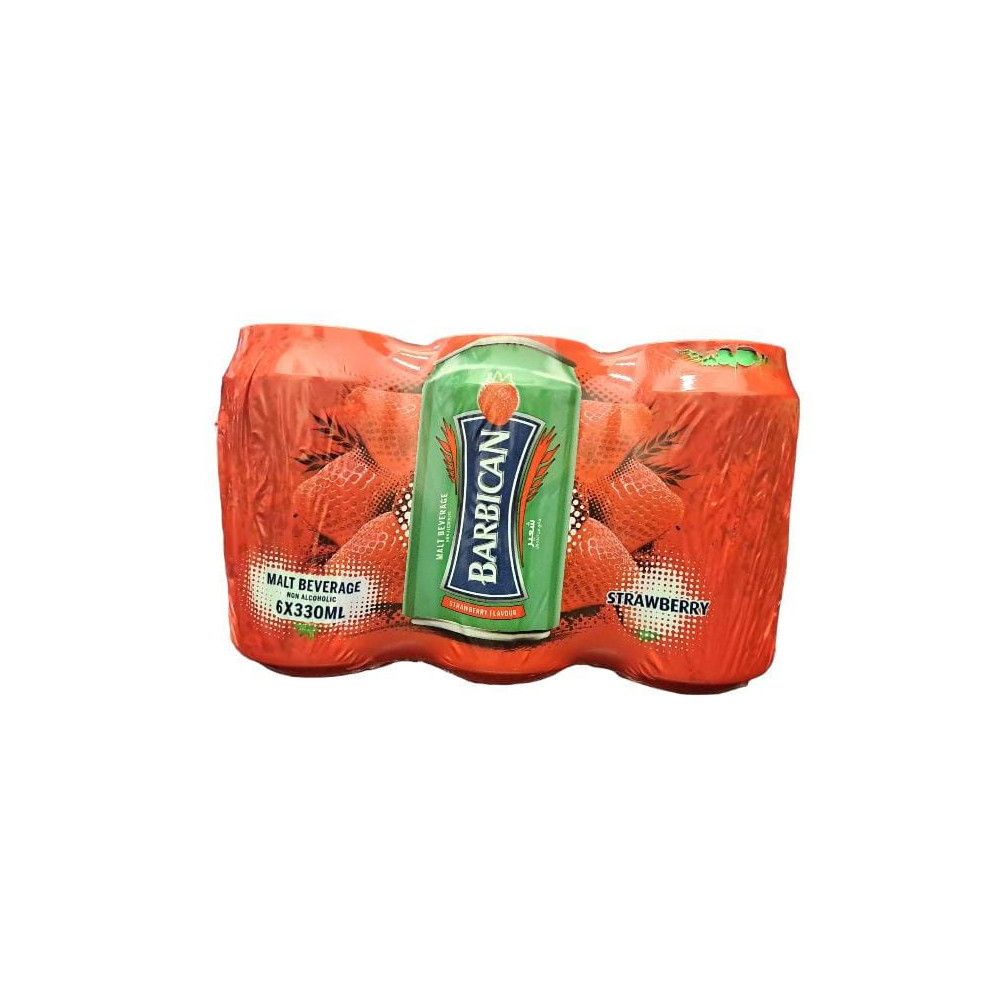 Barbican Strawberry Malt Drink 330ml 6 Pieces