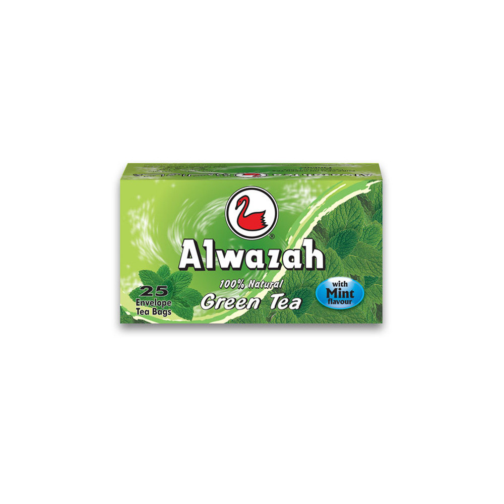 شاي الوزان أكياس شاي أخضر بالنعناع ٢٥ كيس ا