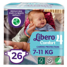 Libero Comfort 4 Diapers 7-11Kg 26 Pieces