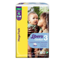 Libero Comfort 3 Baby Diapers 5-9kg, 84 Pieces
