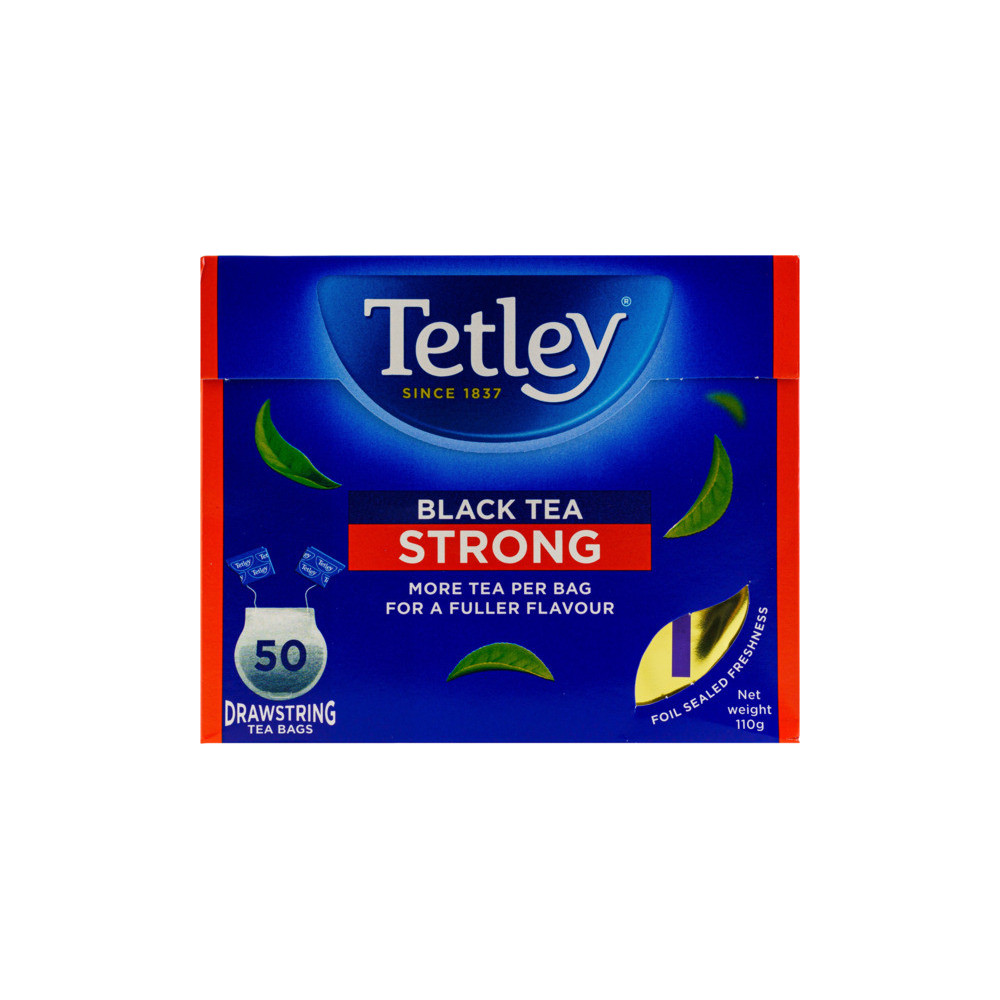 Tetley Black Tea Strong 50 Tea Bags 110g