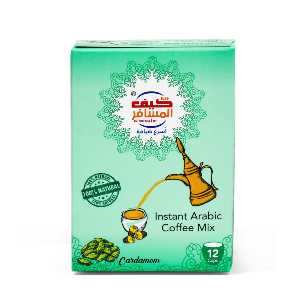 Kif Al Mosafer - Instant Arabic Coffee Mix - Cardamom 12x5G
