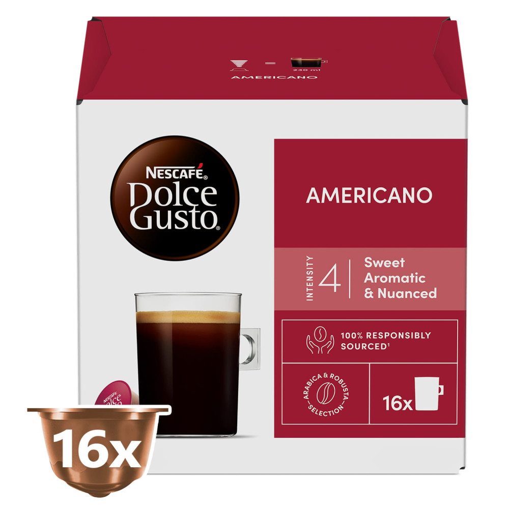 Nescafe Dolce Gusto Cafe Americano Coffee Pods 128 g