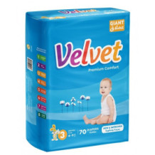 Velvet Giant Medium 4-9 Kg No. 3 (70 Diapers)