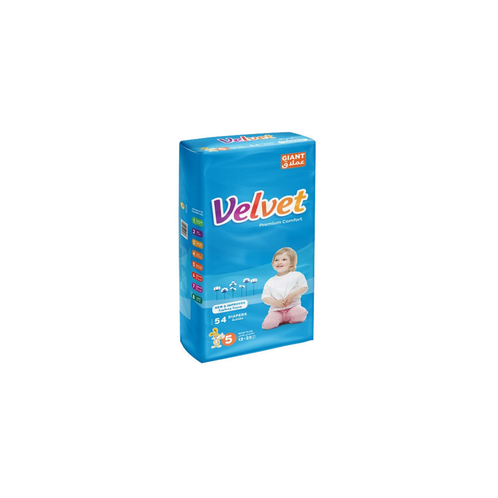 Velvet Maxi Plus 12-25 Kg No. 5 (54 Diapers)