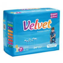 Velvet Giant Super Maxi Plus 24-36 Kg No. 7 (34 Diapers)