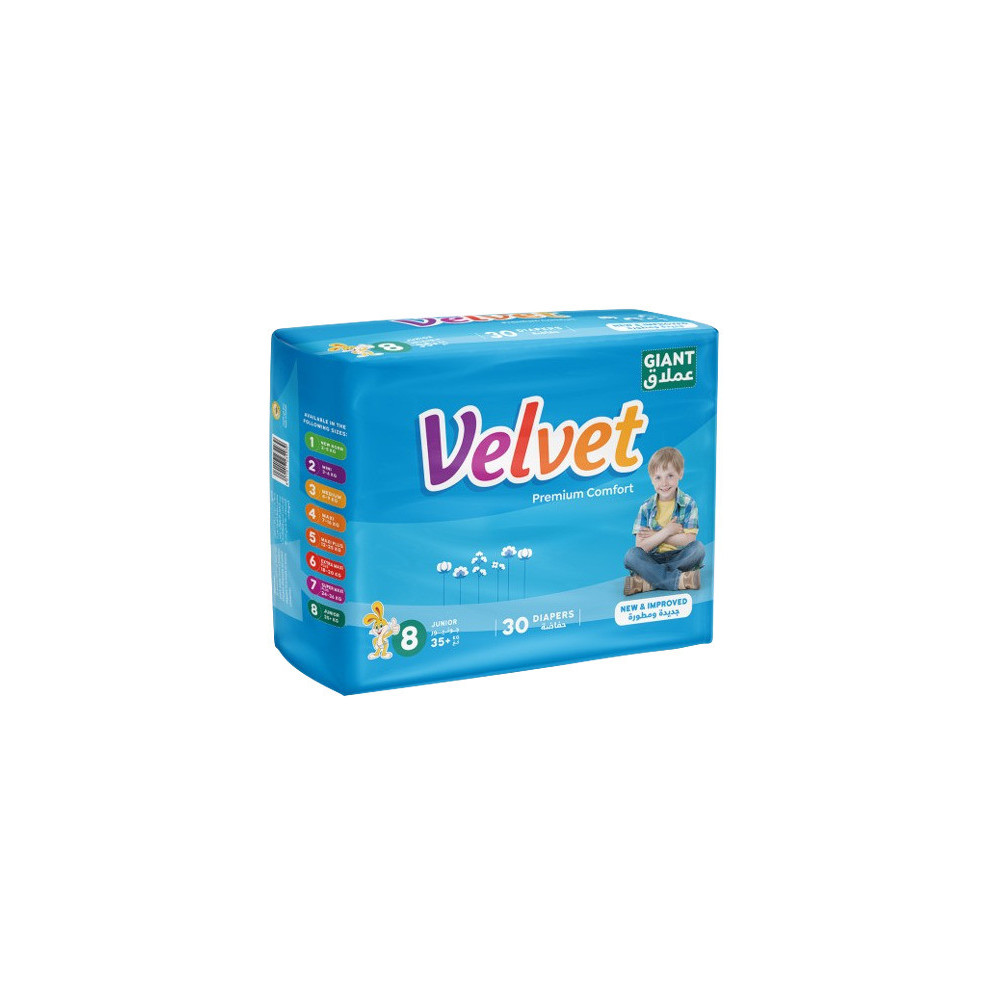 Velvet Giant Junior 35+ Kg No. 8 (30 Diapers)