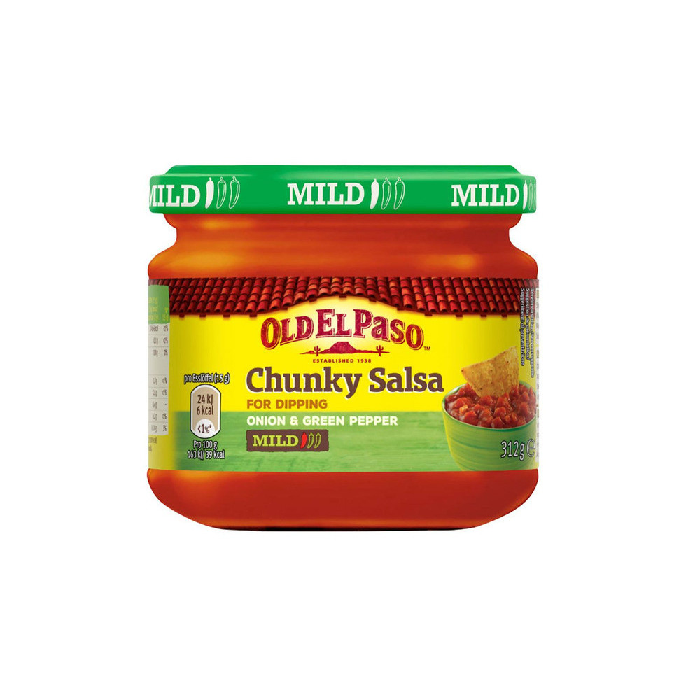Old El Paso Mild Sauce With Tomato Chunks For Dipping 312g At