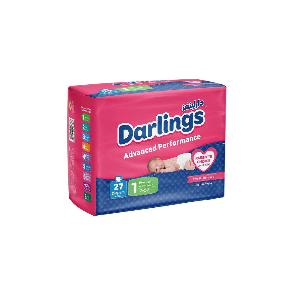 Darlings Baby Diapers (27 Diapers) Family 5-2 Kg No.1