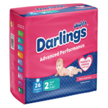 Darlings Baby Diapers (26 Diapers) Family 6-3 Kg No. 2
