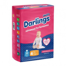 Darlings Baby Diapers (22 Diapers) Family 16-7 Kg No. 4