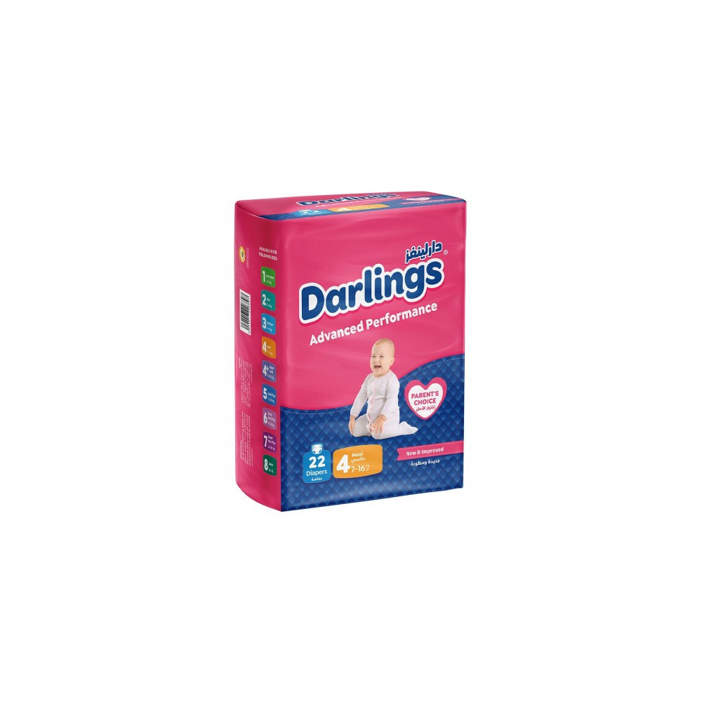 Darlings Baby Diapers (22 Diapers) Family 16-7 Kg No. 4