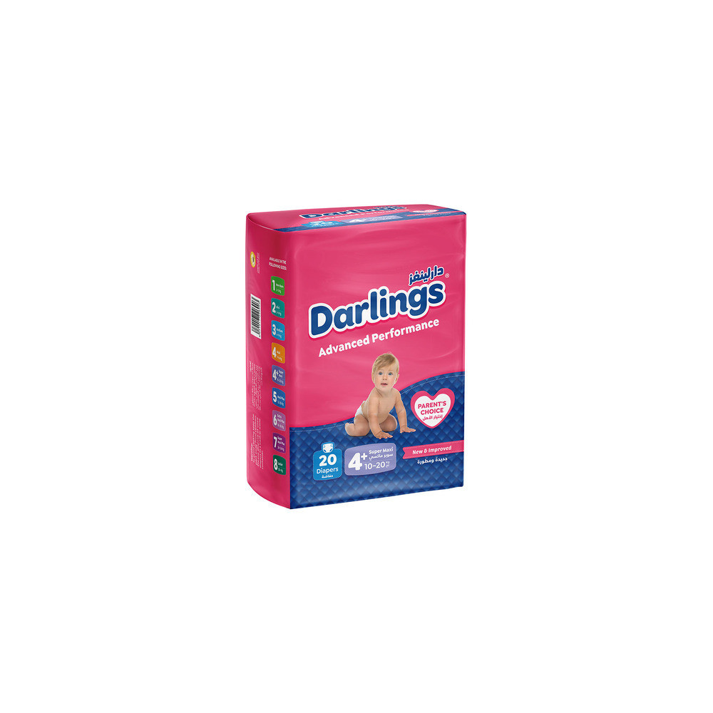 Darlings Baby Diapers (20 Diapers) Family 10-20 Kg No. 4+