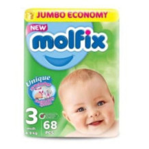Molfix baby diaper 3 sizes 68pcs