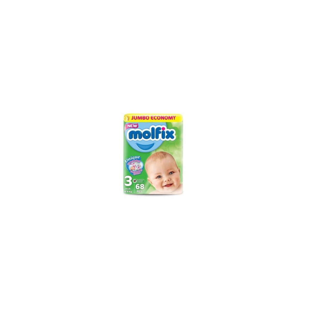 Molfix baby diaper 3 sizes 68pcs