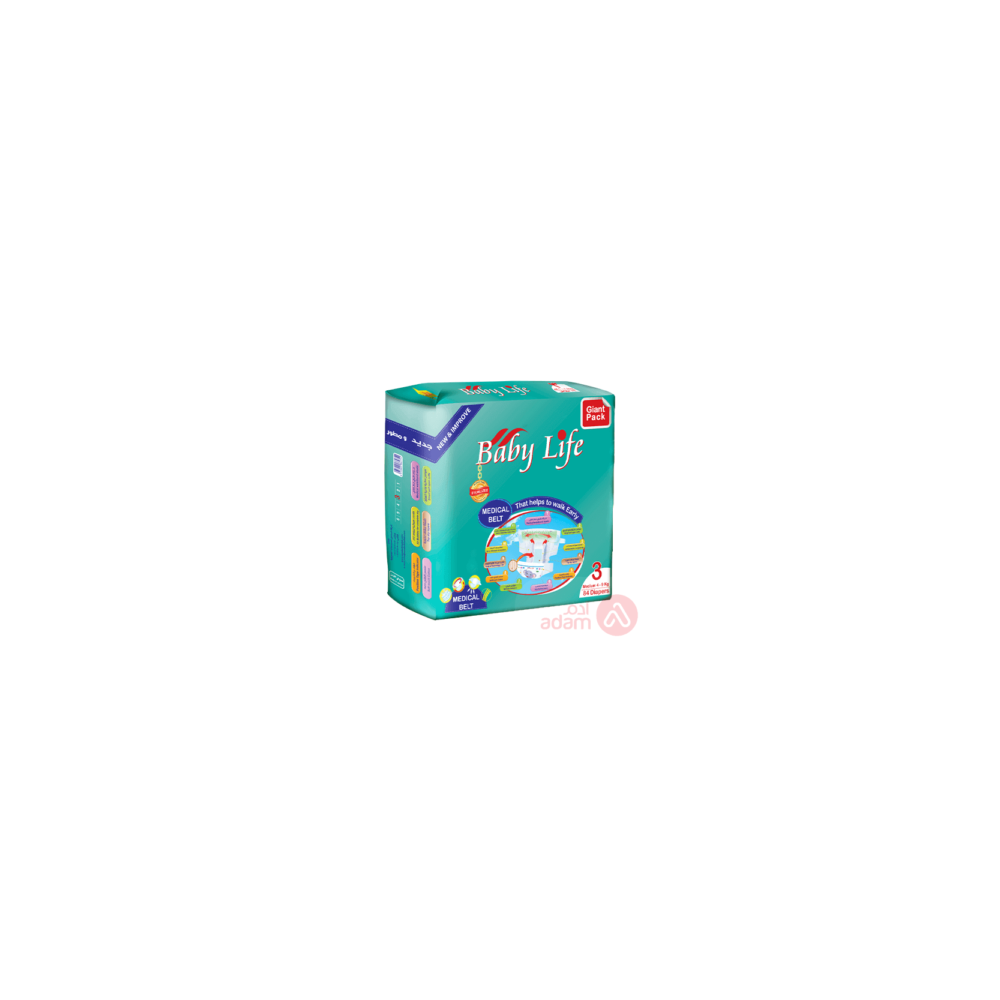Baby Life Baby Diapers Size3 Medium 84S