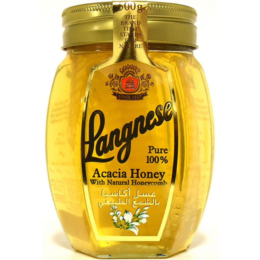 Langness Natural Acacia Honey With Wax 500 gm
