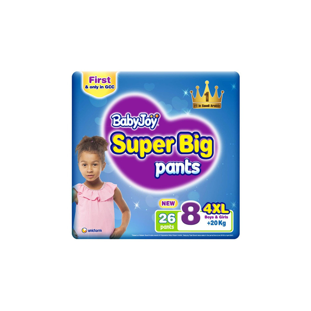 Baby Joy Super Big Pants 8 4XL 26 Pieces