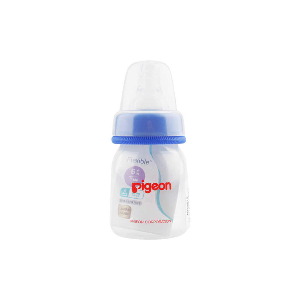 Plastic bottle with transparent cover in several colors from Pigeon, 50 ml