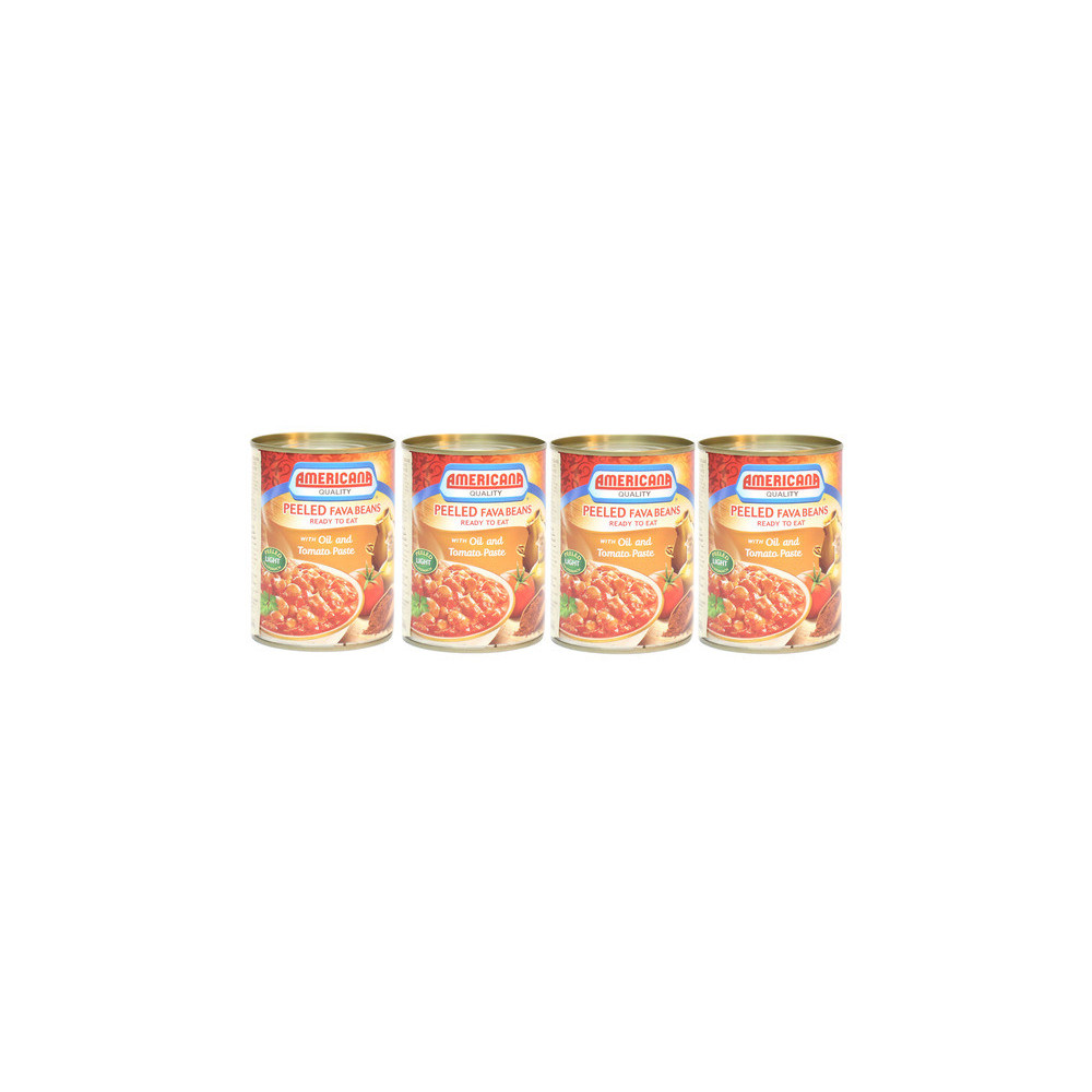 Americana Beans Peeled With Sauce 400 g 4 Pieces