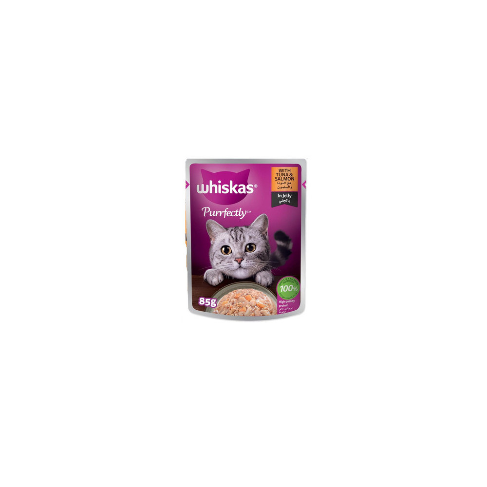 Wet Cat Bag with Tuna & Jelly by Whiskas, 85 gm