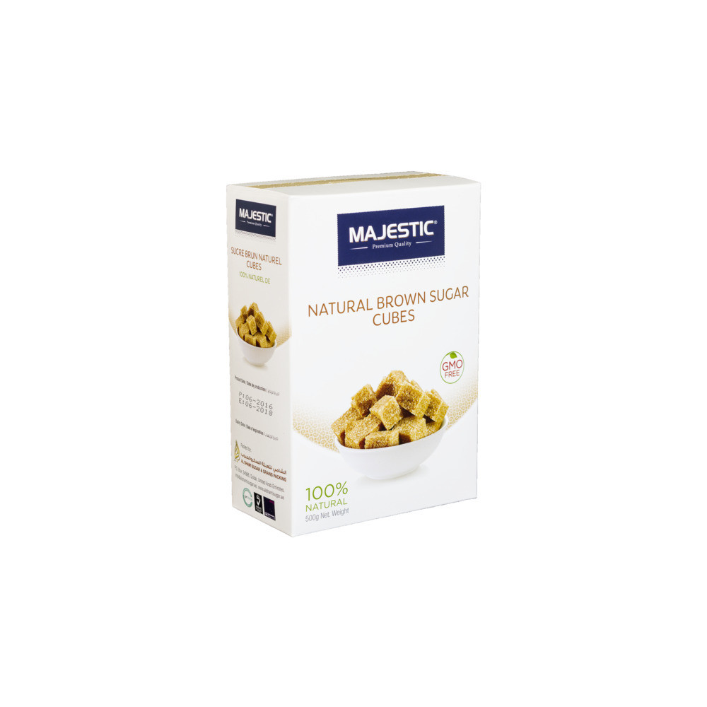 Majestic Brown sugar cubes 500 g