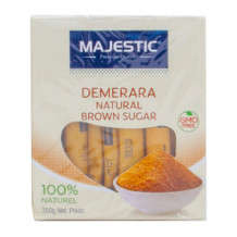 Majestic Natural Brown Sugar Sticks GMO free 350 gr
