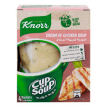 KNORR, CREAM OF CHICKEN CUP A SOUP 4 SACHETS