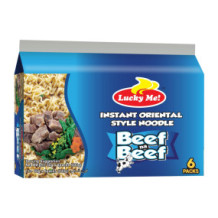 Lucky Me, Instant Noodles Beef Flavor 6x55g
