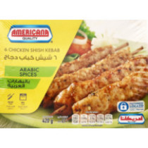 Americana Shish Kebab Chicken Arabic Spices 420g 6 Pieces