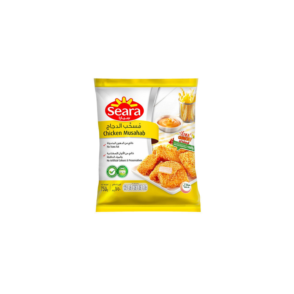 SEARA BREADED CHICKEN MUSAHAB 750G